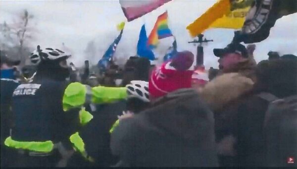 Screenshot from a video used in a January 2021 report of "suspected police brutality." 