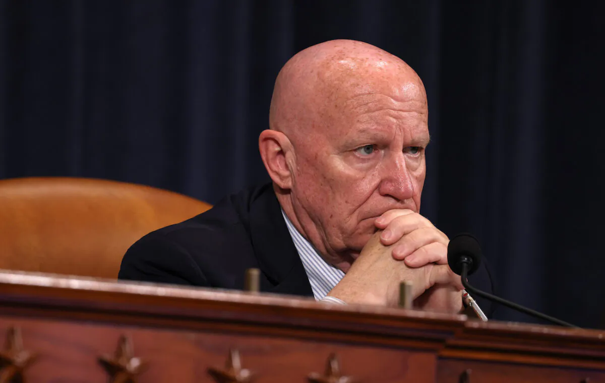 House Ways and Means Committee GOP leader Kevin Brady (R-Texas) listens during a hearing on Capitol Hill in Washington, on May 13, 2021. (Anna Moneymaker/Getty Images)