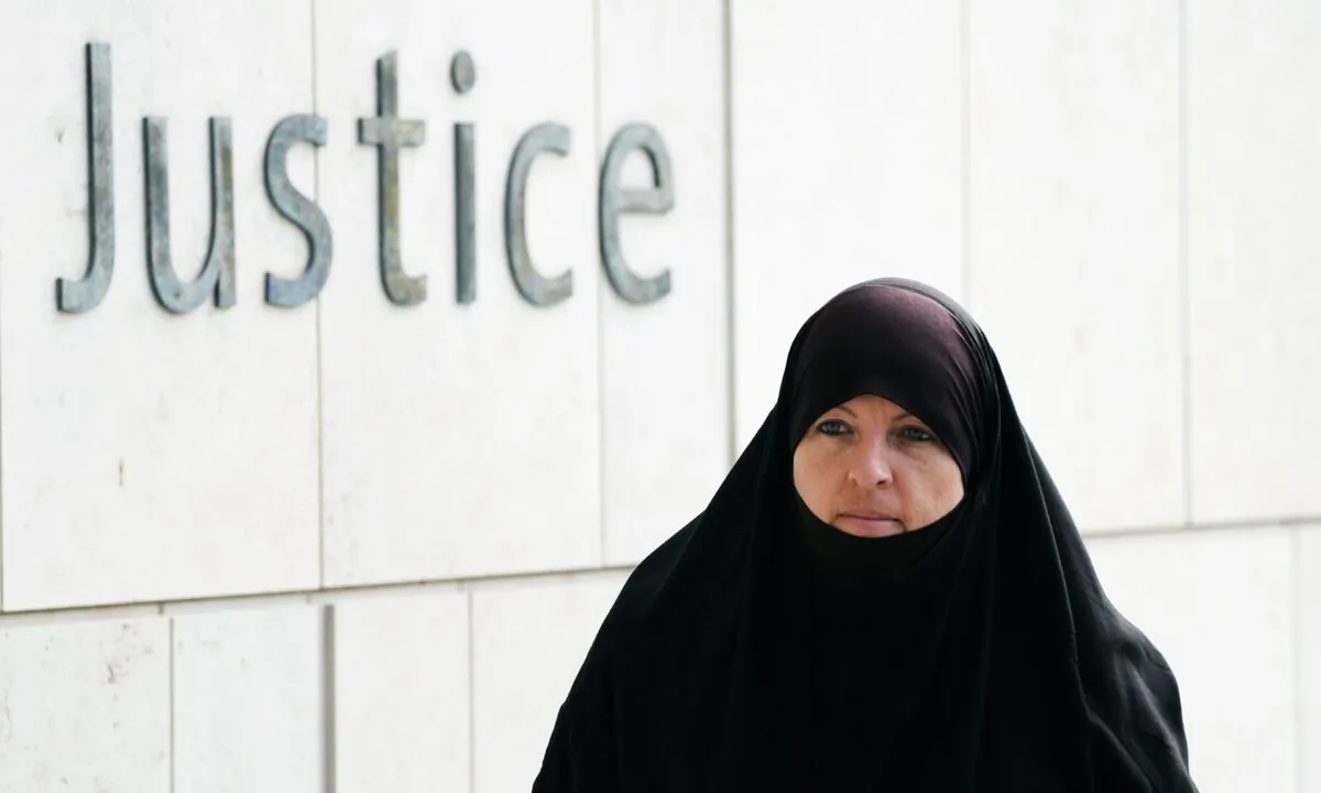 Former Irish soldier Lisa Smith, 40, arrives for sentencing at the Criminal Courts of Justice in Dublin on July 22, 2022. (Brian Lawless/PA Media)