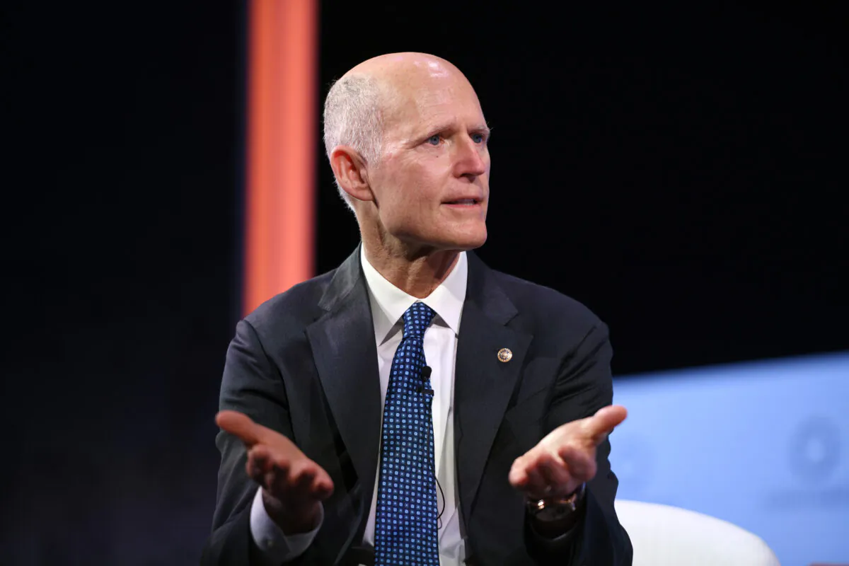 Rep. Rick Scott (R-Fla.) speaks onstage during the 2021 Concordia Annual Summit–Day One at the Sheraton New York in New York City on Sept. 20, 2021. (Riccardo Savi/Getty Images for Concordia Summit)