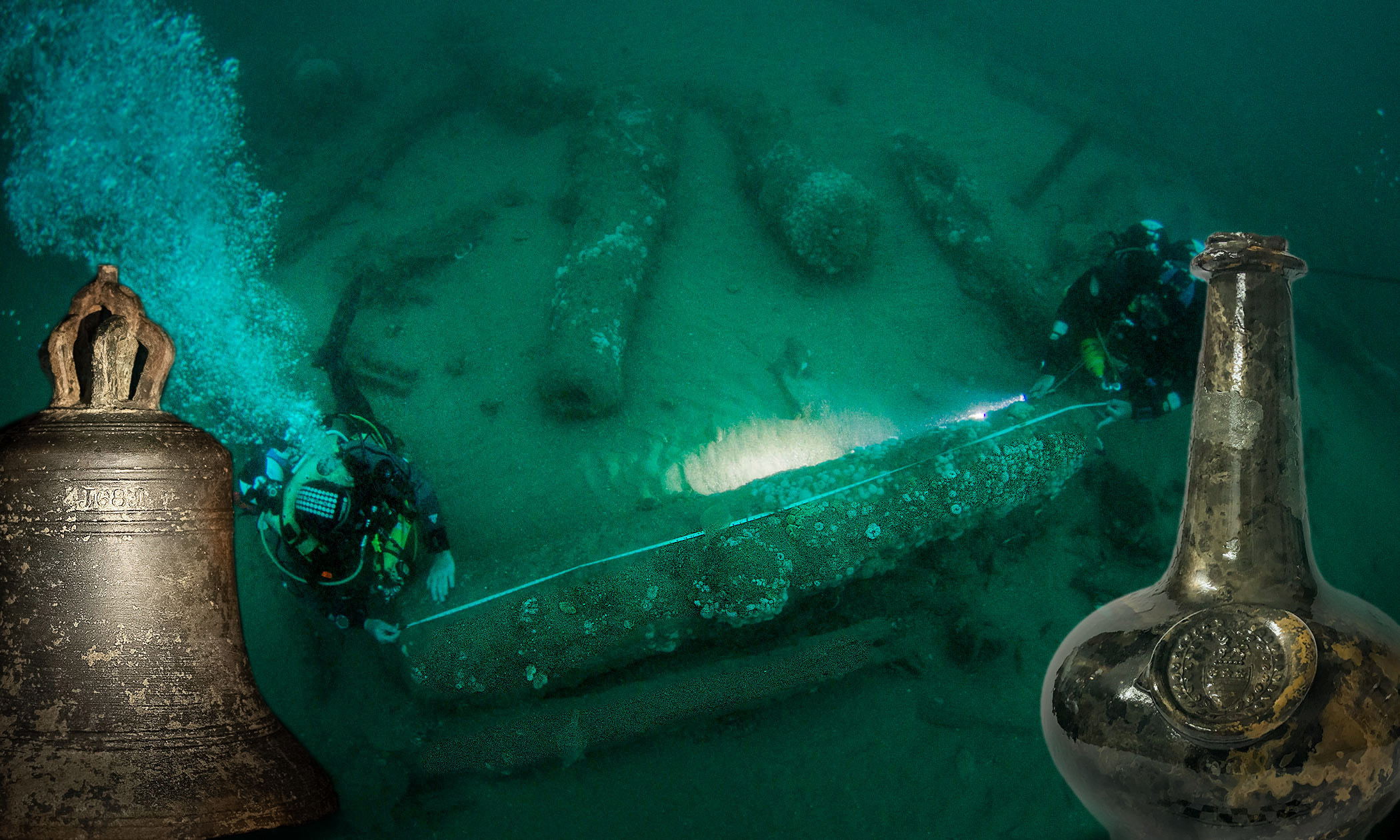 Divers Find 1600s Warship Wreck That Sank With King James II, Cannons, Wine Bottles, and Other Artifacts - Vimarsana News