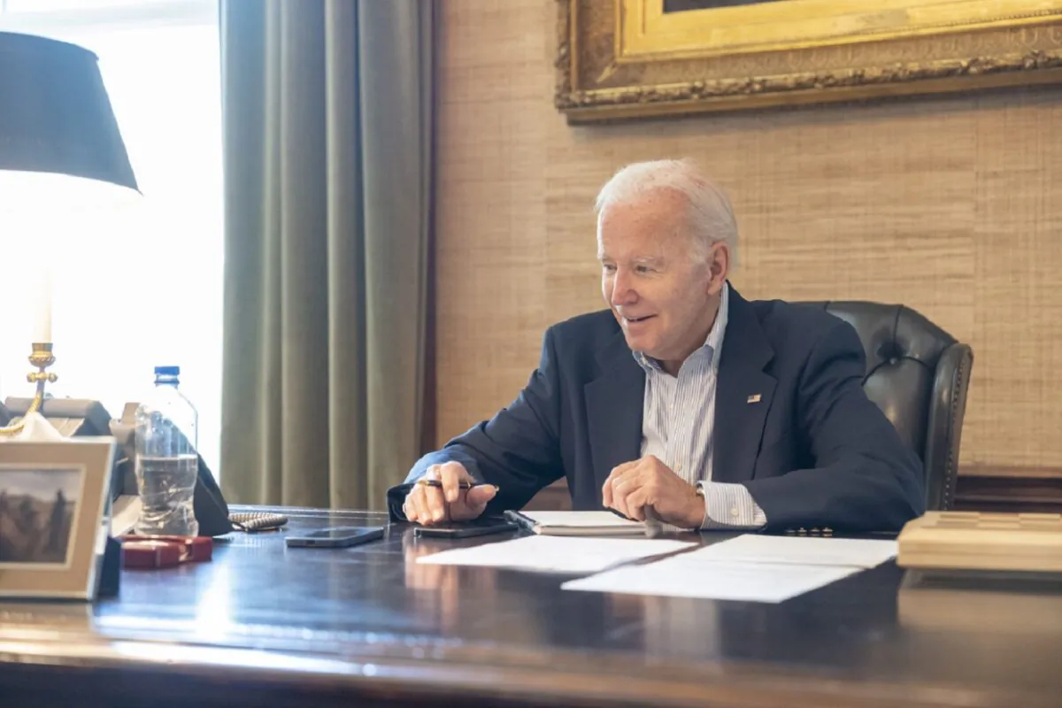 President Joe Biden works at the White House in Washington on July 21, 2022. (White House via The Epoch Times)