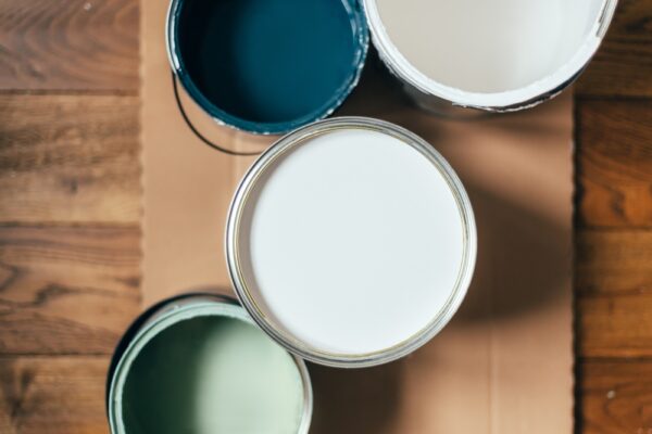Paint,Boxes,During,House,Renovation,,Process,Of,Choosing,Paint,For