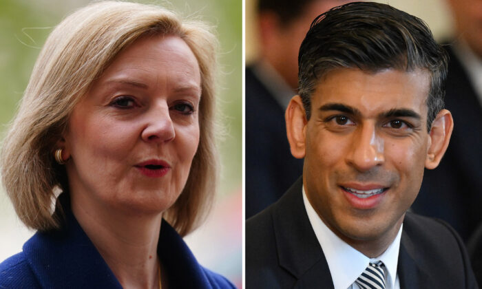 Undated file photos of Conservative leadership candidates Liz Truss (L) and Rishi Sunak. (PA Media)