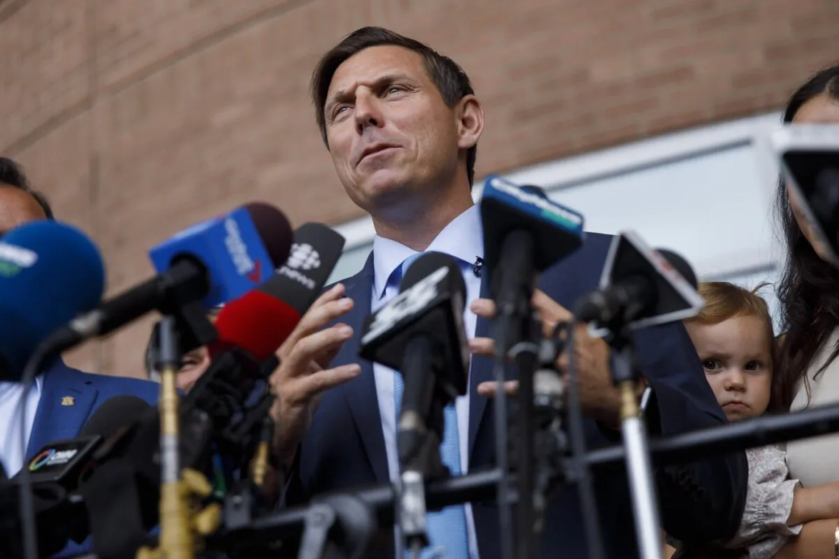 Brampton Mayor Patrick Brown speaks during a press conference to announce his intention to re-run for mayorship, at city hall in Brampton, Ont., on July 18, 2022. (The Canadian Press/Cole Burston)