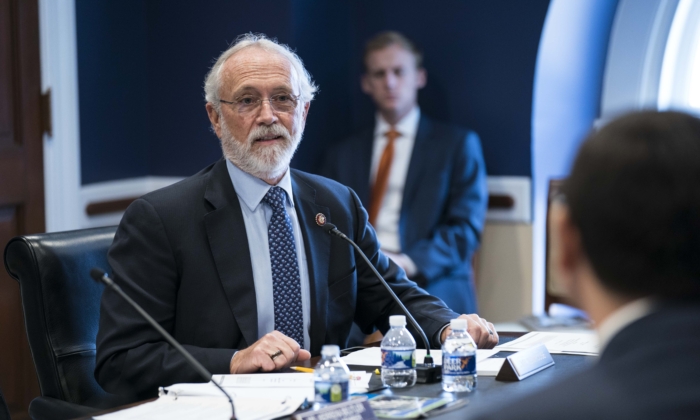 Rep. Dan Newhouse (R-Wash.) questions Congressional Budget Office Director Phillip Swagel as he testifies before the Legislative Branch Subcommittee of the House Appropriations Committee in the U.S. Capitol on February 12, 2020 in Washington, DC. (Sarah Silbiger/Getty Images)
