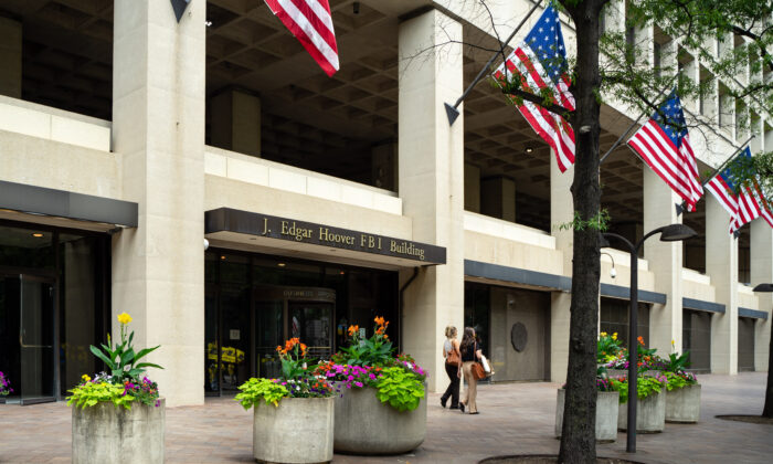 The J. Edgar Hoover FBI Building in Washington on July 21, 2022. (Chung I Ho/The Epoch Times)