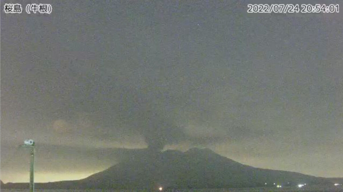 Sakurajima volcano eruption