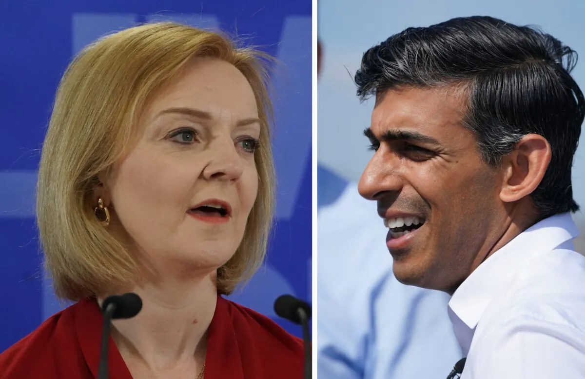 Undated file photos of Conservative leadership candidates Liz Truss and Rishi Sunak. (PA Media)