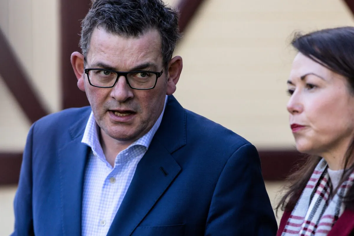 Victorian Premier Daniel Andrews speaks to the media during a press conference in Melbourne, Australia, on July 20, 2022. (AAP Image/Diego Fedele)