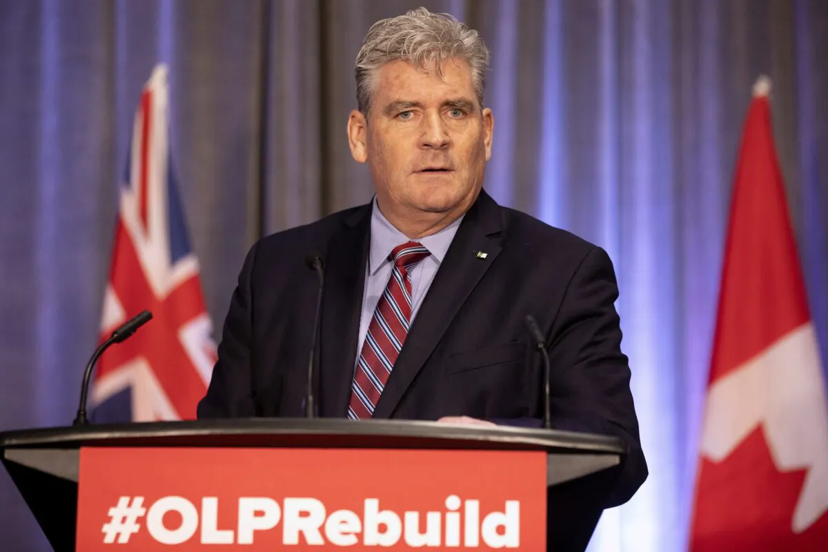 John Fraser, interim leader of Ontario Liberal Party, speaks at the party’s 2019 AGM in Toronto on June 7, 2019. (The Canadian Press/Chris Young)