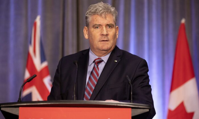 John Fraser, interim leader of Ontario Liberal Party, speaks at the party’s 2019 AGM in Toronto on June 7, 2019. (The Canadian Press/Chris Young)