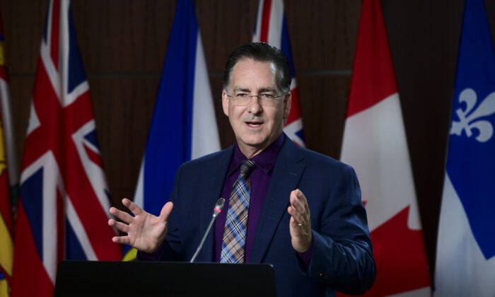 NDP member of Parliament Brian Masse speaks at a press conference on Parliament Hill in Ottawa on June 1, 2021. (The Canadian Press/Sean Kilpatrick)