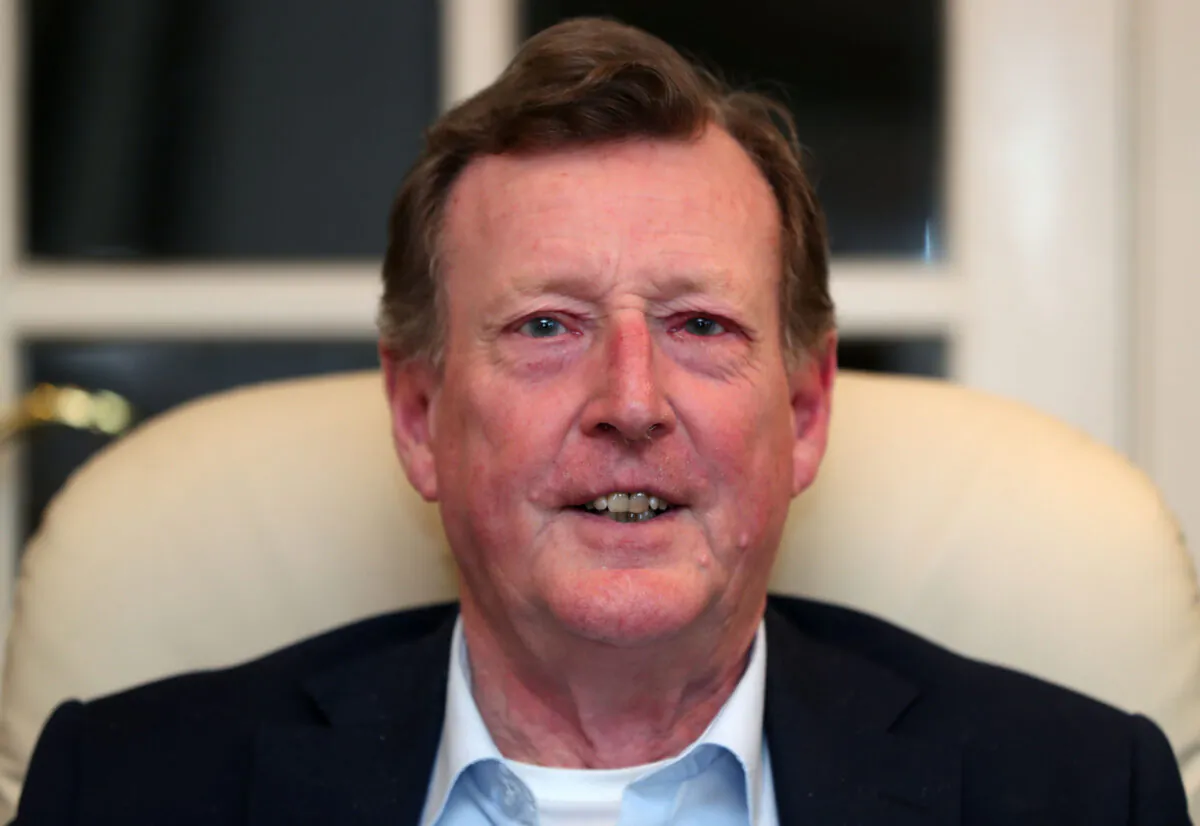 David Trimble reflects on the Good Friday Agreement at his home in Lisburn, Northern Ireland, on April 8, 2018. (Nial Carson/PA Media)