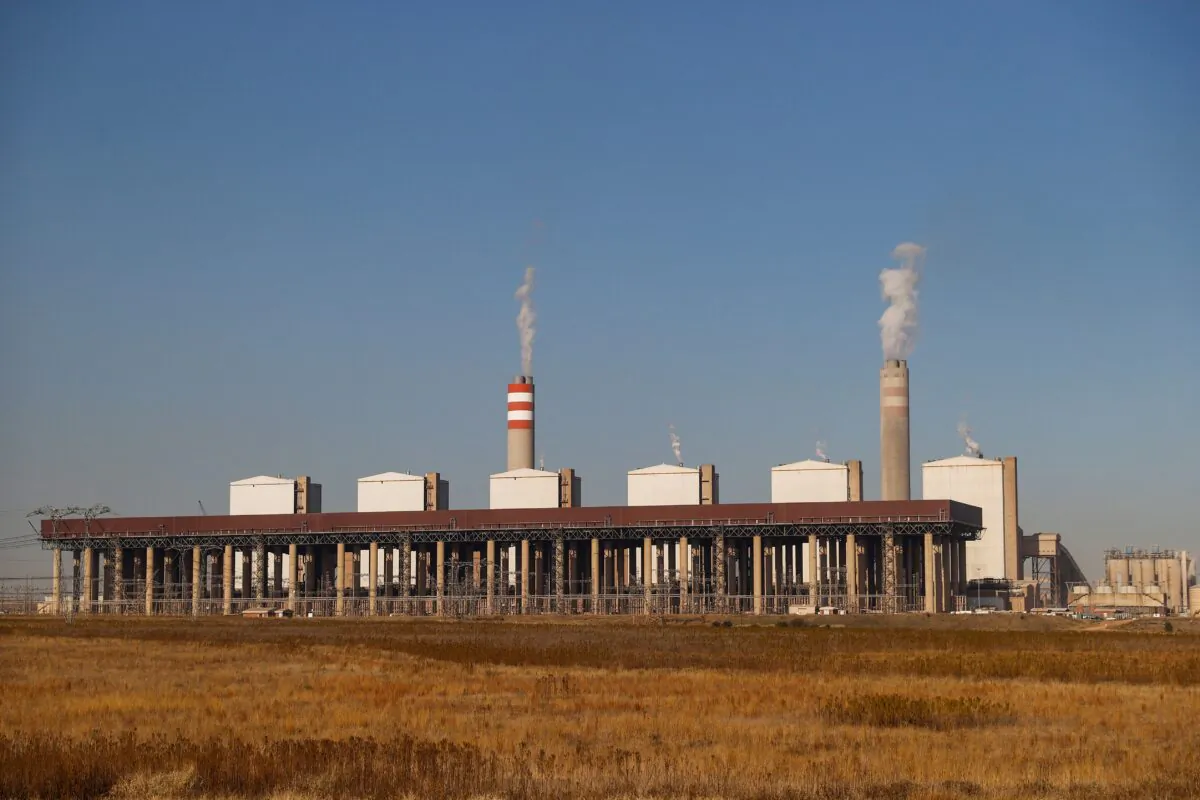 A general view of the Kusile Power Station, a coal-fired power plant located on the Hartbeesfontein Farm in eMalahleni on June 8, 2022. (Phill Magakoe/AFP via Getty Images)