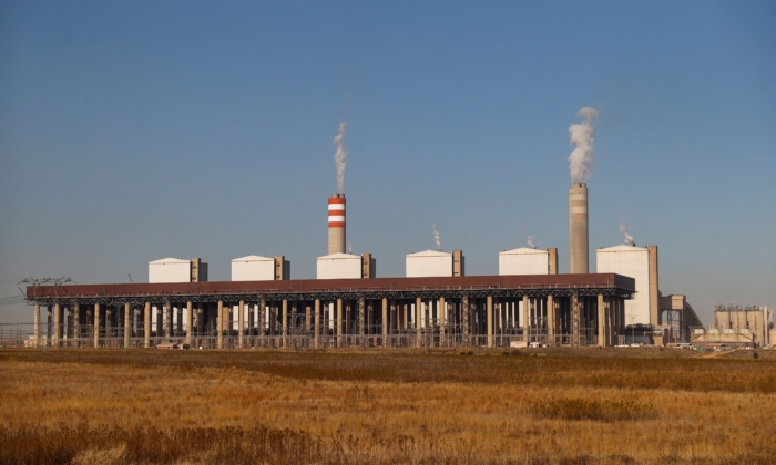 A general view of the Kusile Power Station, a coal-fired power plant located on the Hartbeesfontein Farm in eMalahleni on June 8, 2022. (Phill Magakoe/AFP via Getty Images)