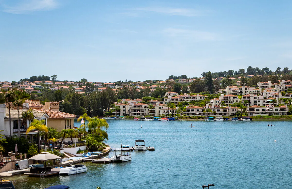Lake Mission Viejo in Mission Viejo, Calif., on July 22, 2022. (John Fredricks/The Epoch Times)