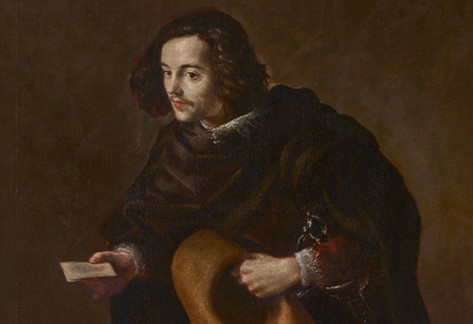 A detail of “The Messenger,” circa 1640, by Fray Juan Ricci. Oil on canvas, 69.1 inches by 38.2 inches. Santander Bank Collection. (courtesy of Santander Bank Collection)