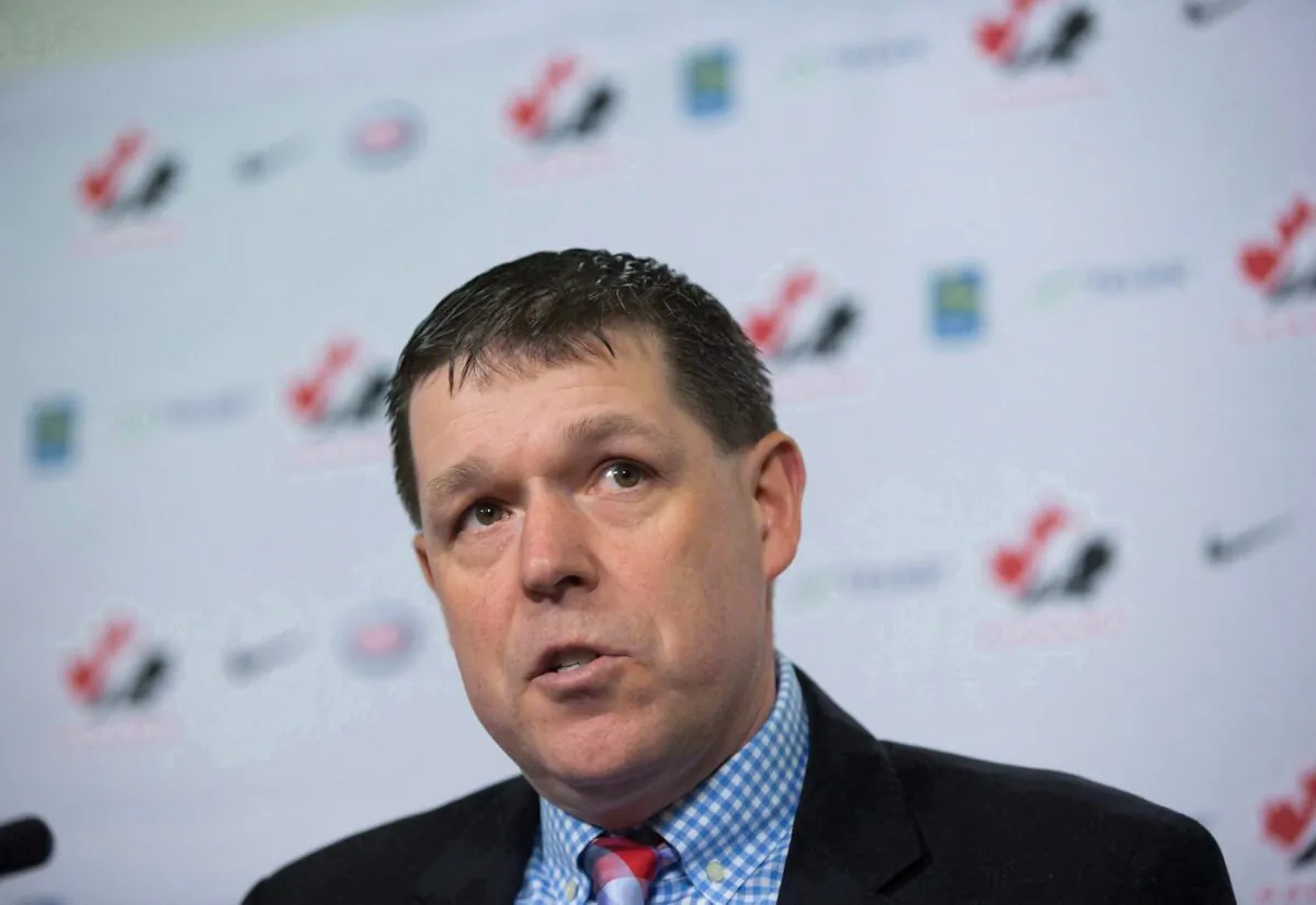 Hockey Canada's Scott Smith attends a news conference in Vancouver, B.C., on Dec. 1, 2016. (The Canadian Press/Darryl Dyck)