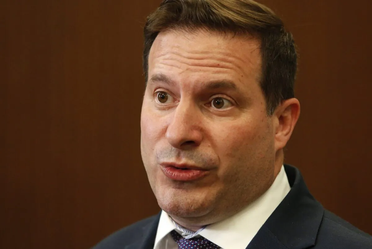 Marco Mendicino speaks with reporters on Parliament Hill in Ottawa on June 21, 2022. (The Canadian Press/ Patrick Doyle)