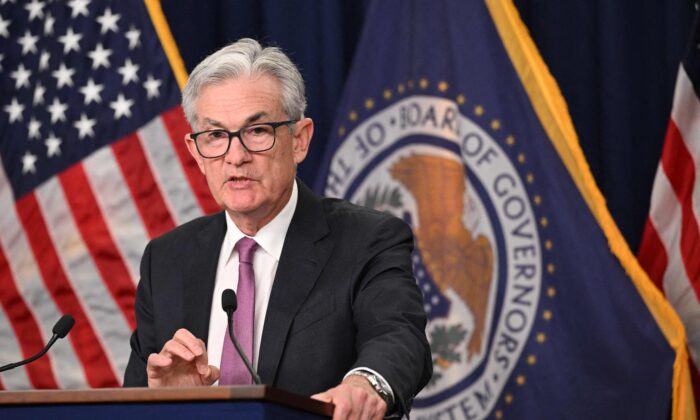 Federal Reserve Board Chairman Jerome Powell speaks during a news conference in Washington on July 27, 2022. (Mandel Ngan/AFP via Getty Images)