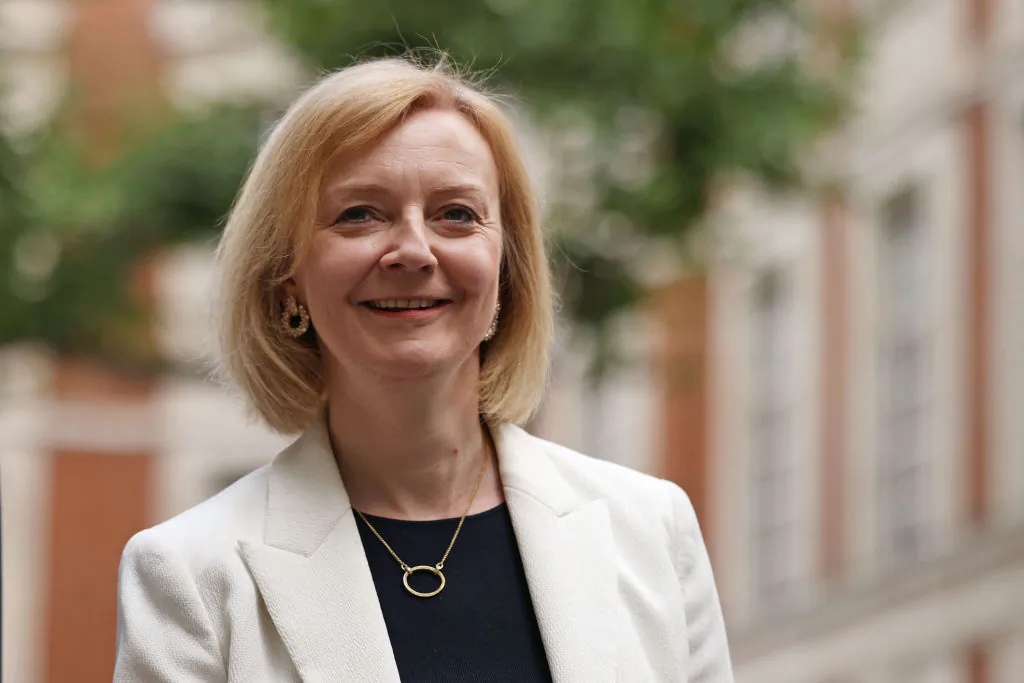 Foreign Secretary Liz Truss arrives to attend a Tory Leadership hustings event in London, England, on July 21, 2022. (Getty Images/Dan Kitwood)