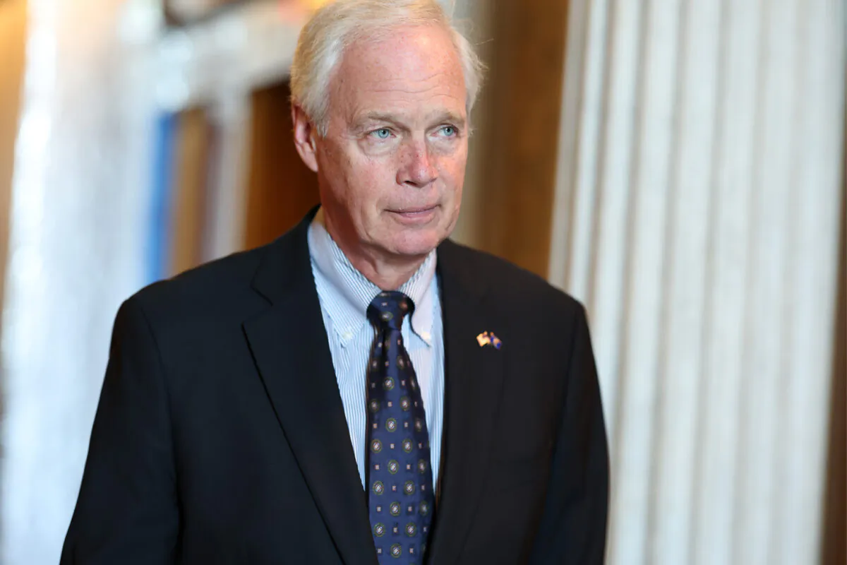 Sen. Ron Johnson (R-Wis.) departs from the Senate Chambers in the U.S. Capitol on July 21, 2022. (Anna Moneymaker/Getty Images)