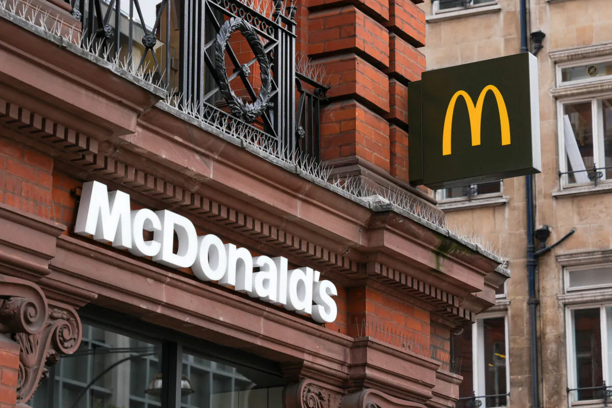 The McDonald's logo in London on July 27, 2022. (Maja Smiejkowska/Reuters)