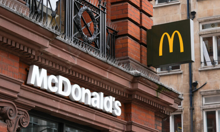 The McDonald's logo in London on July 27, 2022. (Maja Smiejkowska/Reuters)