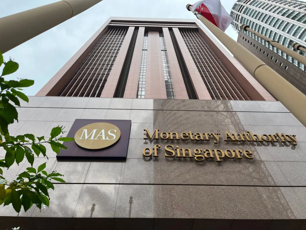 MAS Building in Singapore, on July 25, 2022. (Keng Onn Wong/The Epoch Times)