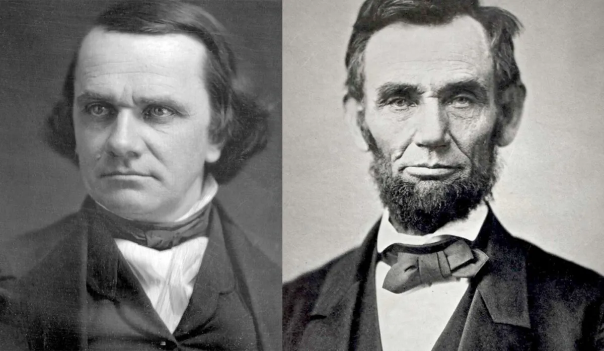 Stephen A. Douglas and Abraham Lincoln. (Public Domain)