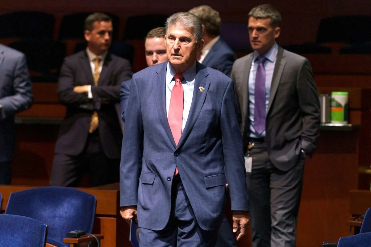 Sen. Joe Manchin (D-W.Va.) at the U.S. Capitol in Washington on July 20, 2022. (Greg Nash/Pool/AFP via Getty Images)