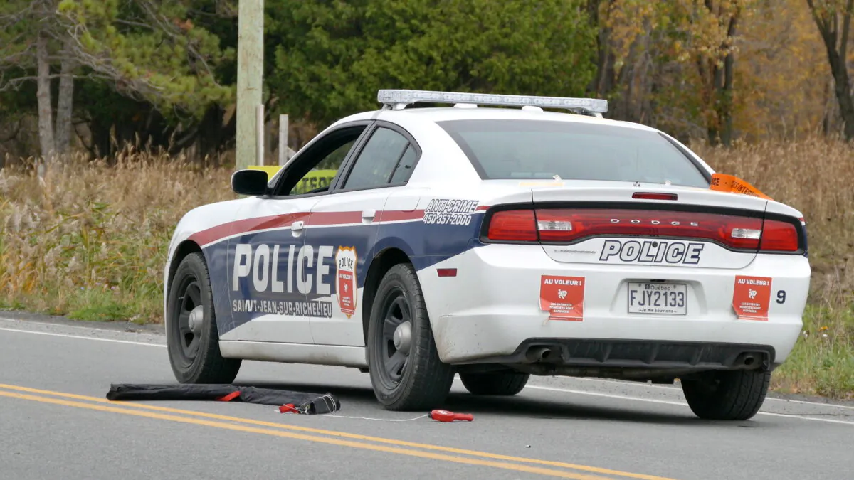 A police cruiser is seen at a crime scene in Saint-Jean-sur-Richelieu, Quebec, in a file photo. (The Canadian Press/Pascal Marchand)