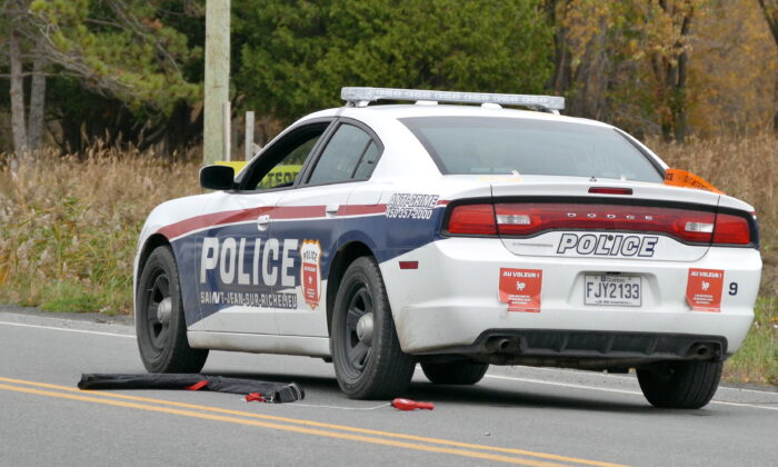 A police cruiser is seen at a crime scene in Saint-Jean-sur-Richelieu, Quebec, in a file photo. (The Canadian Press/Pascal Marchand)