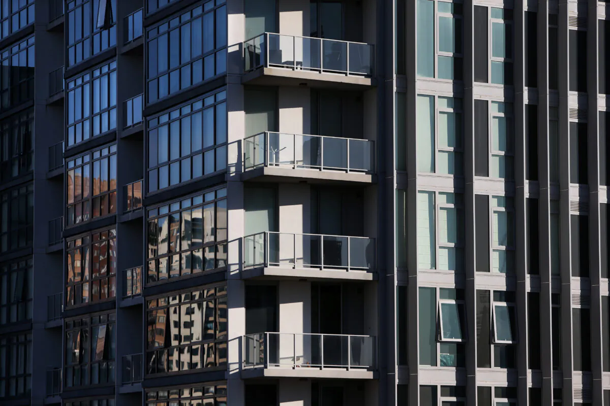 High-rise apartments are seen in the inner city suburb of Surry Hills in Sydney, Australia, on May 8, 2021. (Lisa Maree Williams/Getty Images)