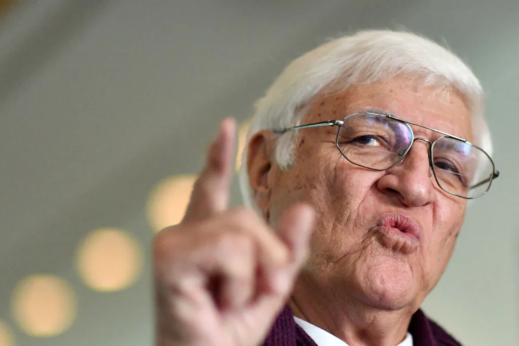 Bob Katter of Katter’s Australian Party during a press conference in the Mural Hall at Parliament House in Canberra, Australia on June 22, 2021. (Sam Mooy/Getty Images)