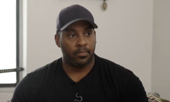 Jason Charles, former NYC firefighter and prepper, in an interview with EpochTV's "Facts Matter" in July 2022. (Screenshot via The Epoch Times)