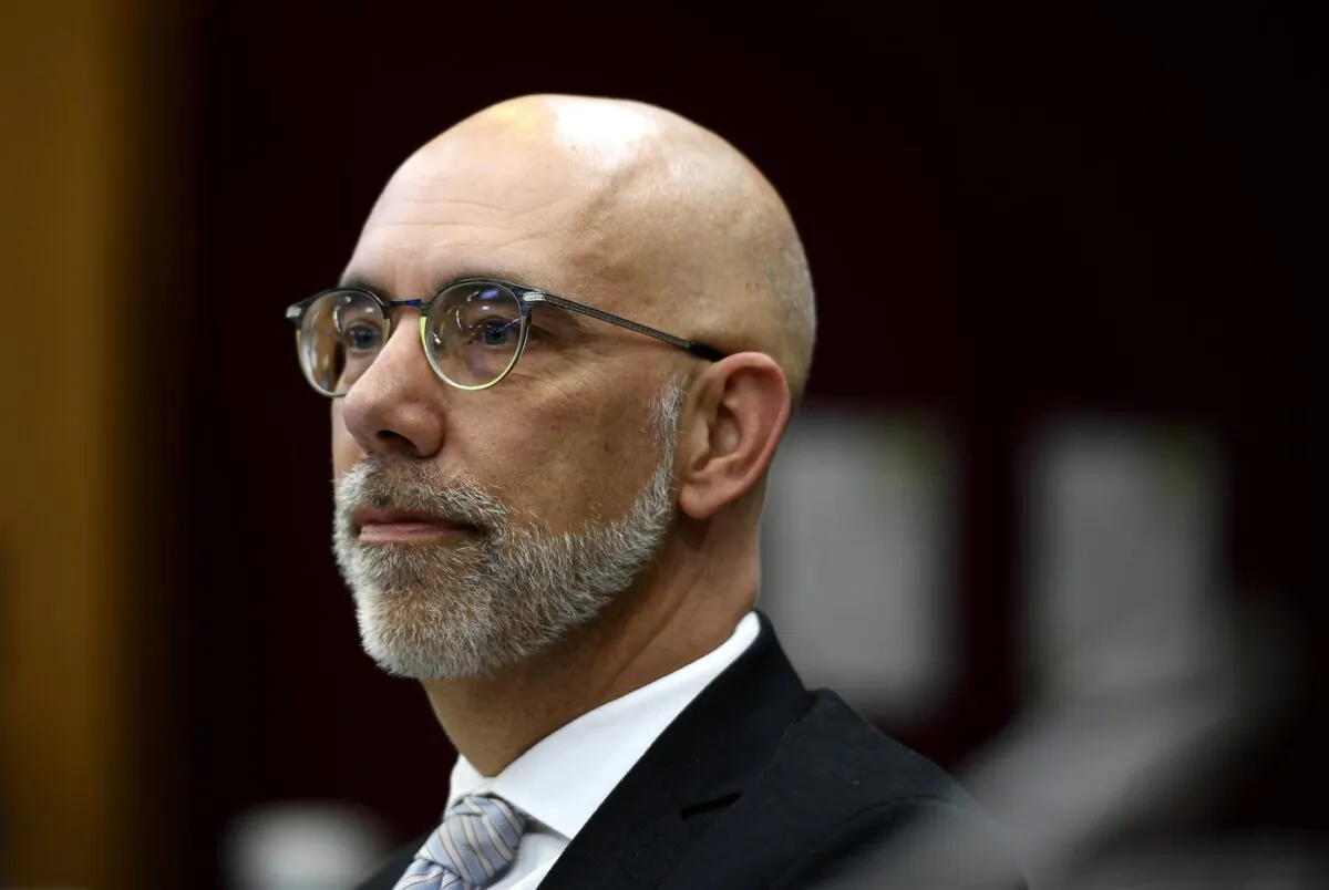 Parliamentary Budget Officer Yves Giroux prepares to appear before the Senate Committee on Official Languages, in Ottawa on June 13, 2022. (The Canadian Press/Justin Tang)