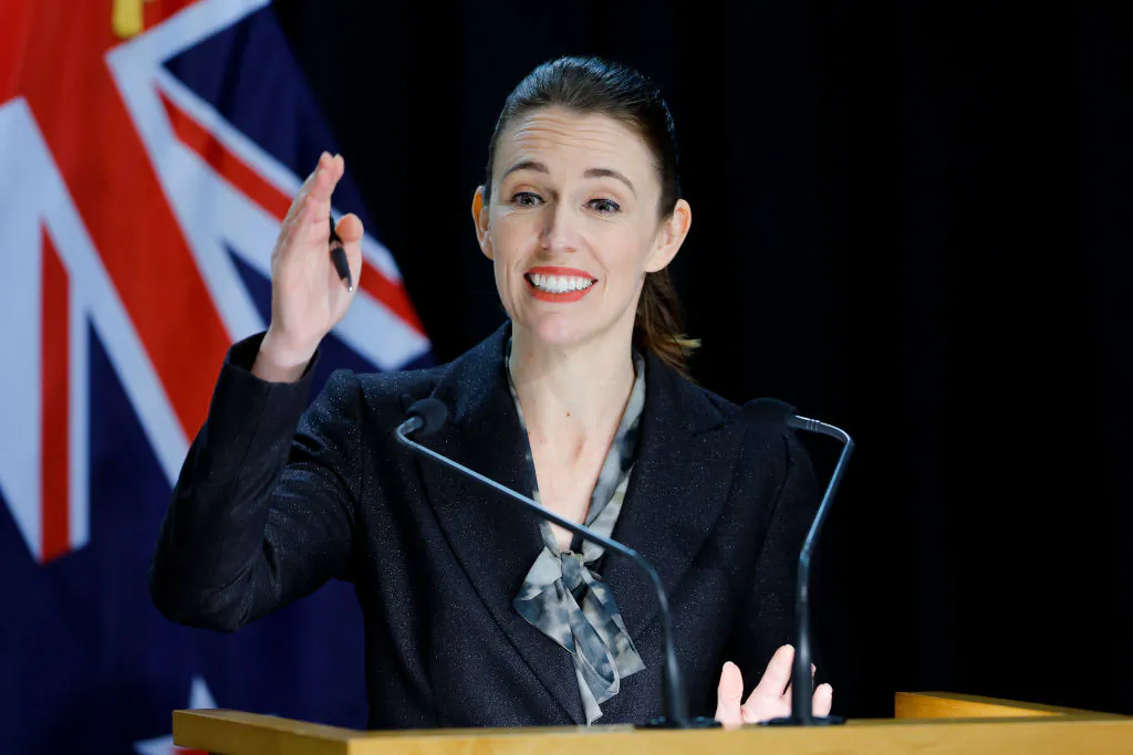 New Zealand Prime Minister Jacinda Ardern speaks during a press conference at Parliament in Wellington, New Zealand, on July 21, 2022. (Hagen Hopkins/Getty Images)