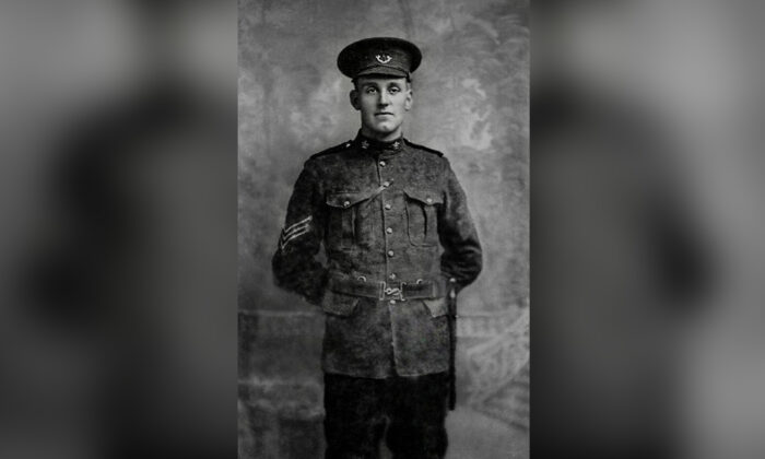 Company Sgt.-Maj. David George Parfitt is shown in a handout photo. Parfitt, a Canadian soldier killed in battle during the First World War has been identified, more than a century later. (The Canadian Press/HO-Parfitt Family)
