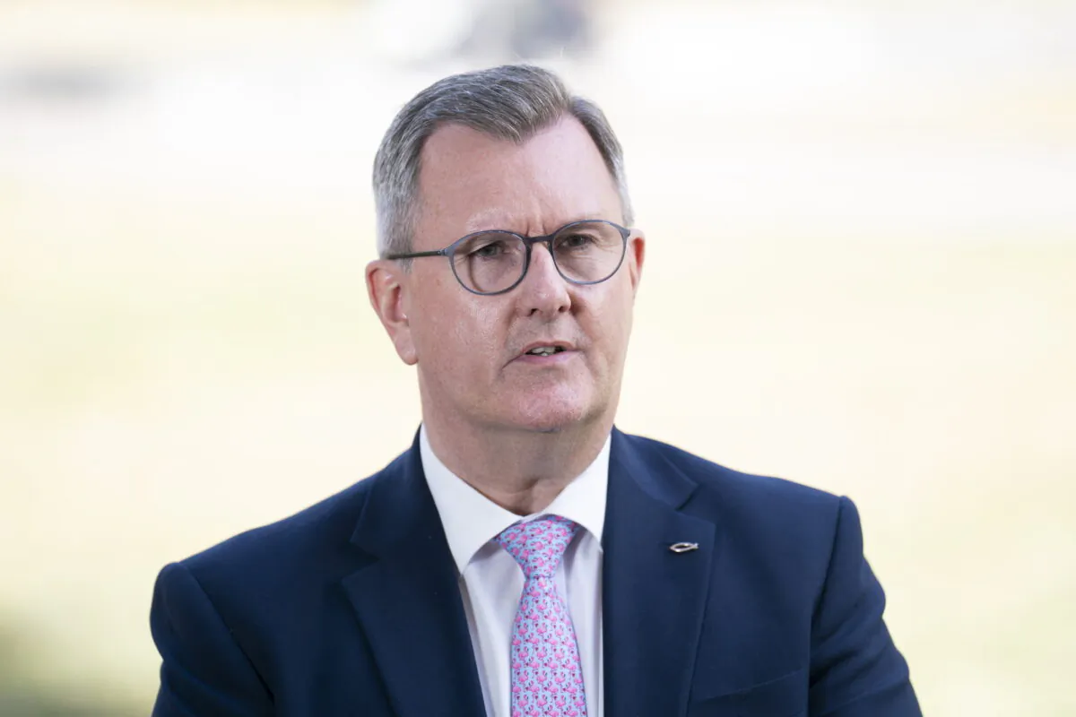 Undated image of DUP leader Sir Jeffrey Donaldson. (Kirsty O’Connor/PA)
