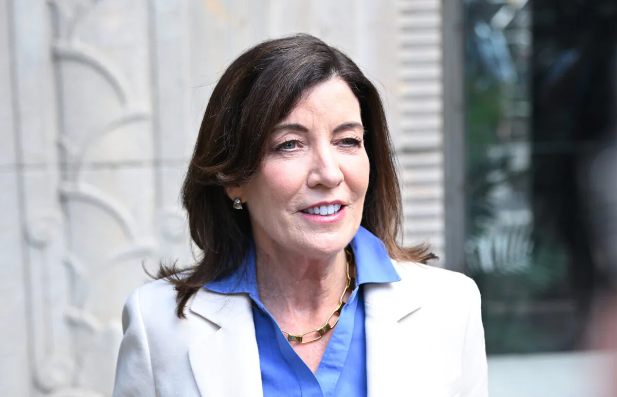 New York Gov. Kathy Hochul speaks in New York City, on June 24, 2022. (Bryan Bedder/Getty Images for Pride Live)