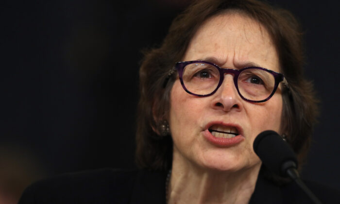 Constitutional scholar Pamela Karlan of Stanford University testifies before the House Judiciary Committee in the Longworth House Office Building on Capitol Hill in Washington on Dec. 4, 2019. (Chip Somodevilla/Getty Images)