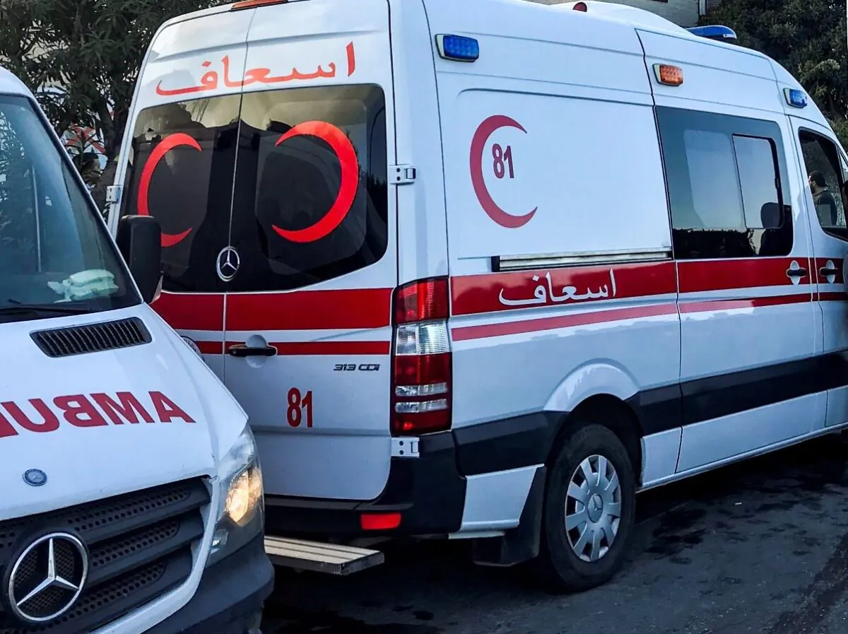 Ambulances in Tripoli, Libya, in this picture taken on Dec. 25, 2018. (Mahmud Turkia/AFP via Getty Images)