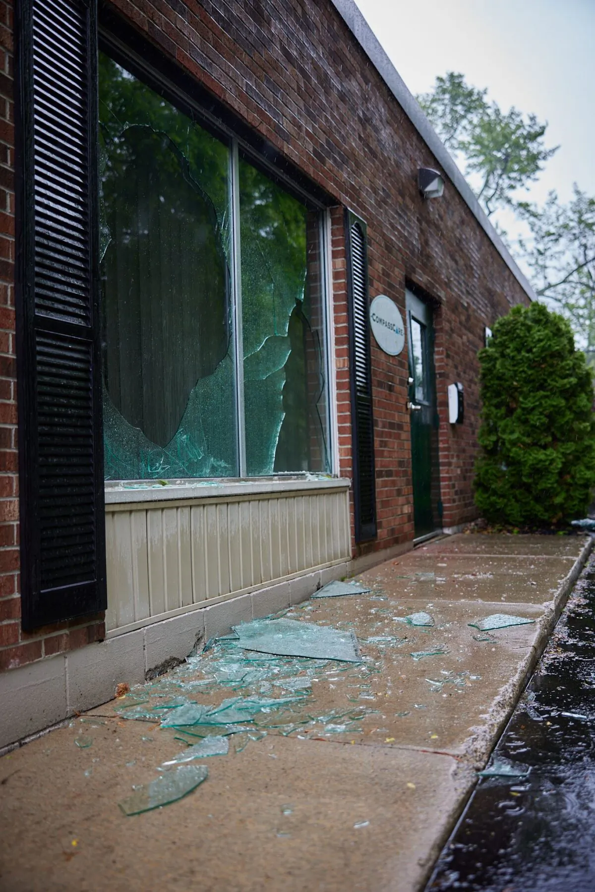 A CompassCare crisis pregnancy center outside Buffalo, N.Y. was firebombed and vandalized on June 7, 2022. (Photo courtesy of CompassCare) 