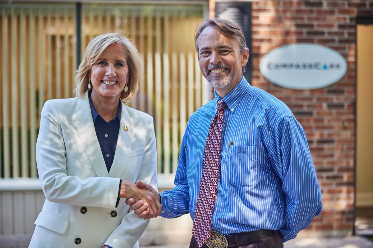 Congresswoman Claudia Tenney and CompassCare CEO Rev. Jim Harden at the center's reopening.