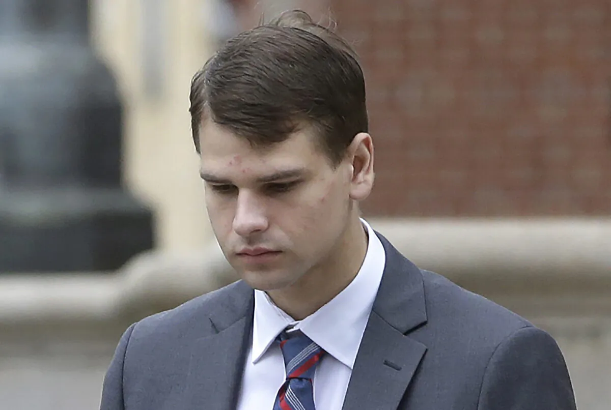 Nathan Carman arrives at federal court in Providence, R.I., on Aug. 13, 2019. (Steven Senne/AP Photo)