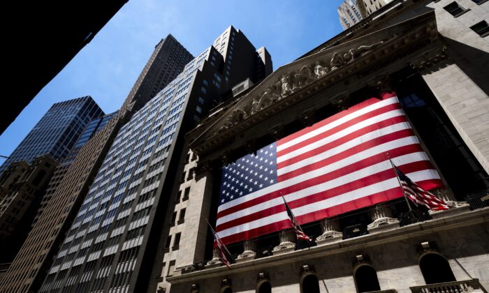 The New York Stock Exchange in New York on June 29, 2022. (Julia Nikhinson/AP Photo)