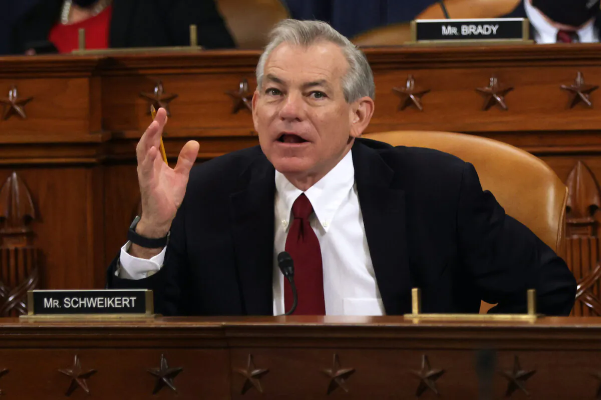 Rep. David Schweikert (R-Ariz.) speaks during a  hearing at Longworth House Office Building, Capitol Hill in Washington on Sept. 14, 2021. (Alex Wong/Getty Images)