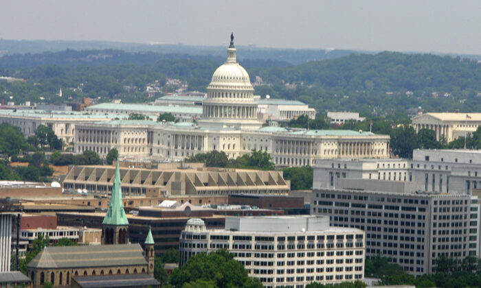 The U.S. Capitol and the Washington, D.C. skyline are seen in a file photo on May 16, 2005. (Paul J. Richards/AFP via Getty Images)